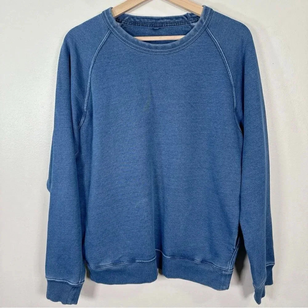 Uniqlo Womens Size Medium Crew Neck Indigo  Dye Sweatshirt - Picture 2 of 14